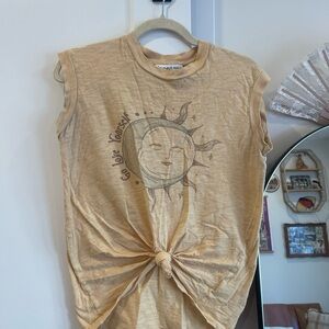 James Mae Graphic Muscle Tee Knot-Front